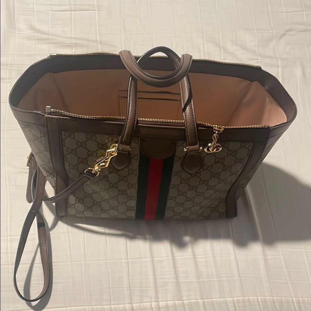 Gucci Brown Monogram Tote Bag